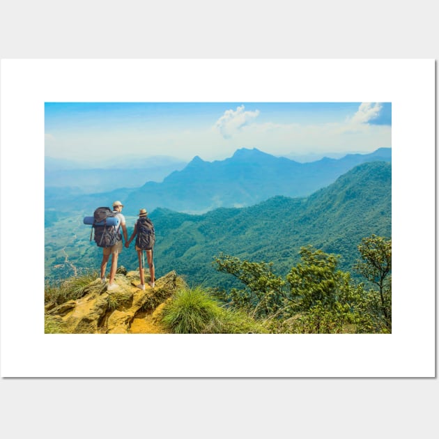 Hiking- Mountain View Wall Art by GoodyL